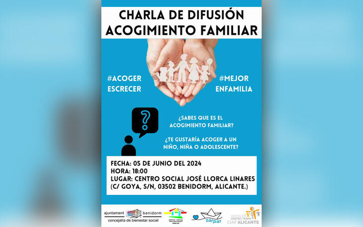 Bienestar Social organiza este miércoles una charla de difusión sobre el acogimiento familiar